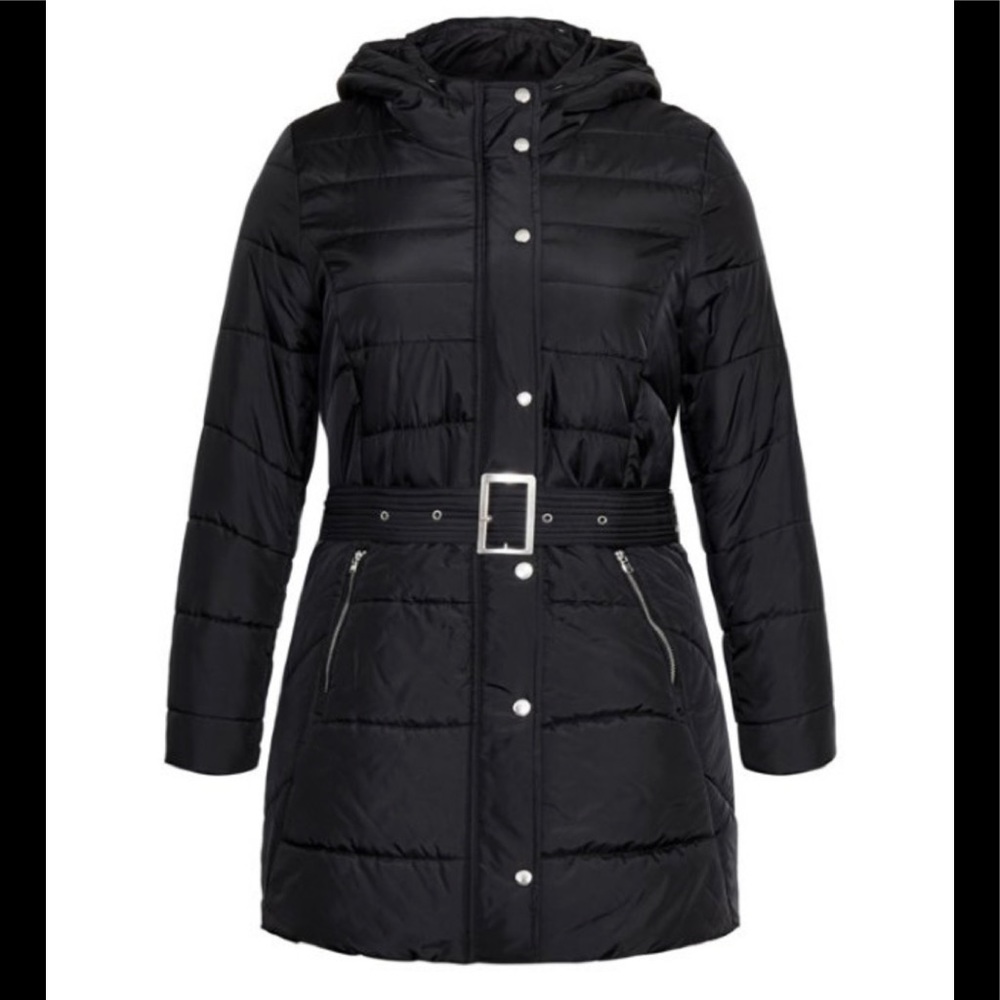 Longline Puffer Jacket— size 20 (City Chic Lrg)